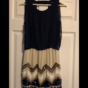 TFNC Mini Dress with open back